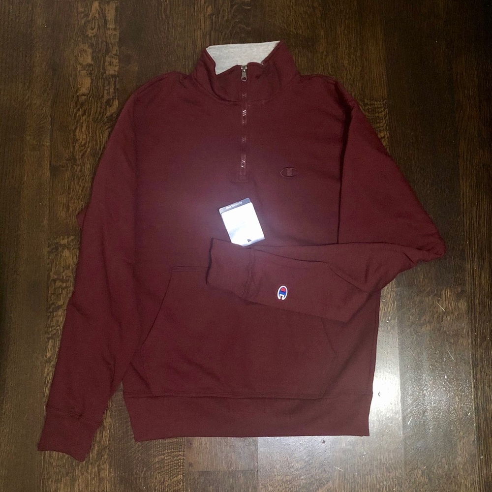 Burgundy Half-zip Champion Sweater NWT